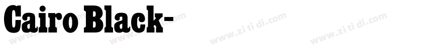 Cairo Black字体转换